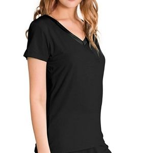 Soft pajama set for women, black color, size M